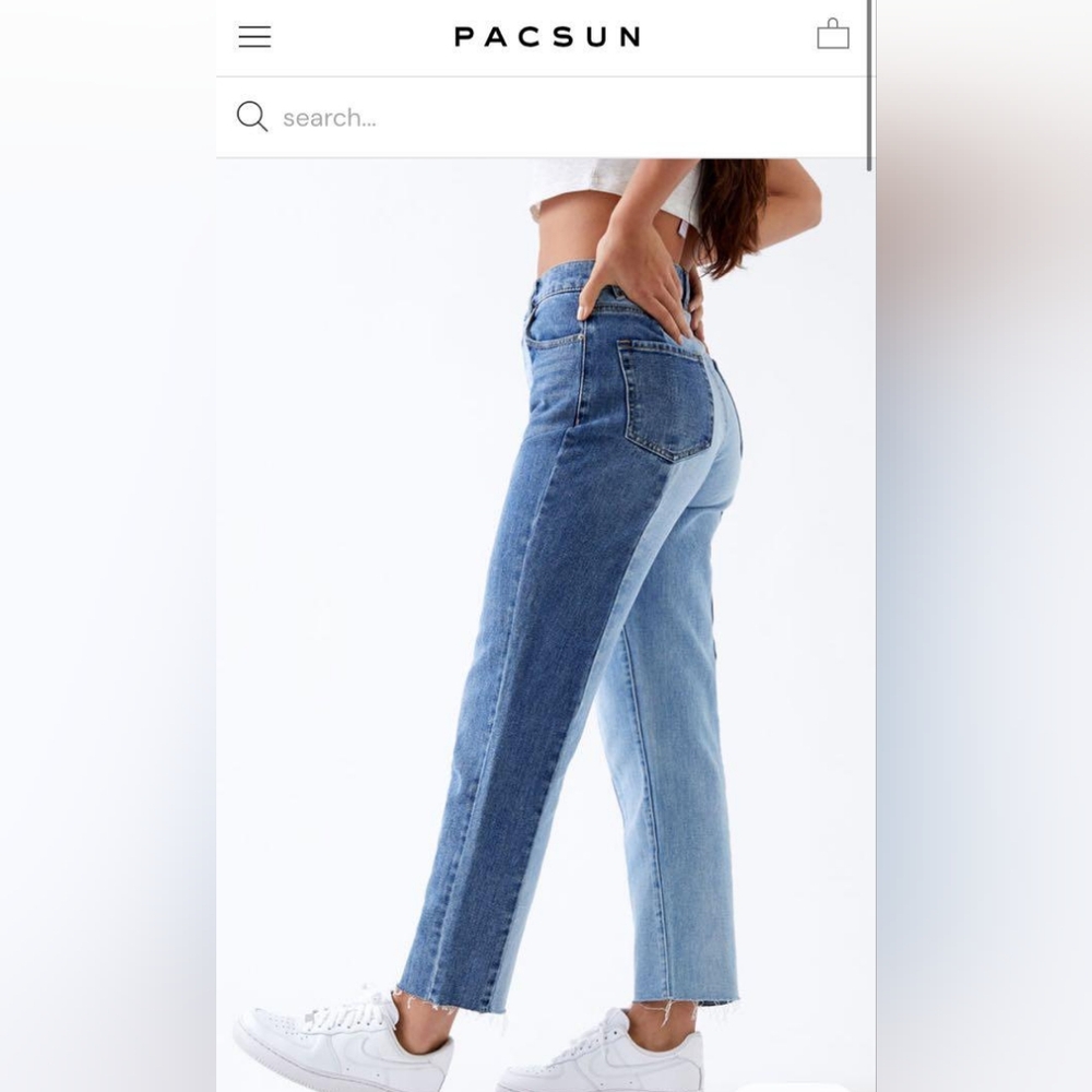 Pacsun two tone high waist jeans